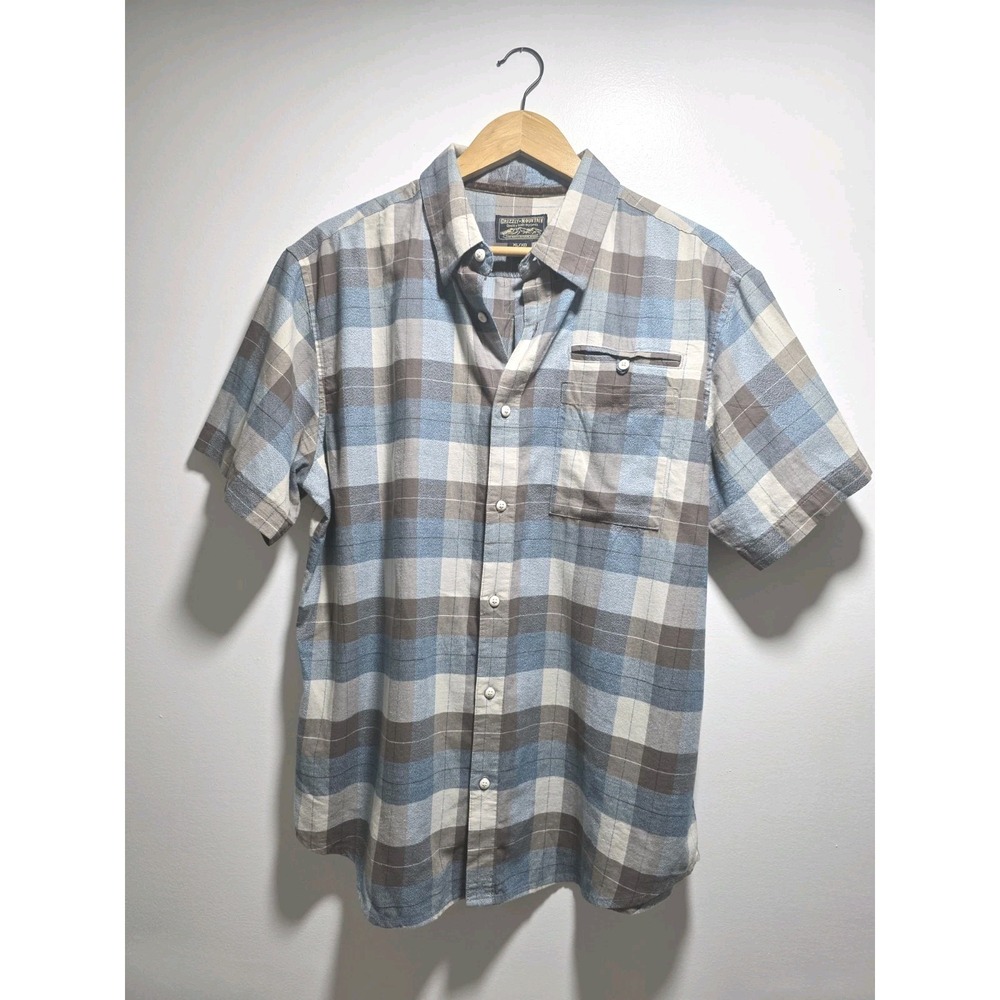 Grizzly Mountain Shirt Mens Size XL/XG Plaid Short Sleeve Button Up Casual